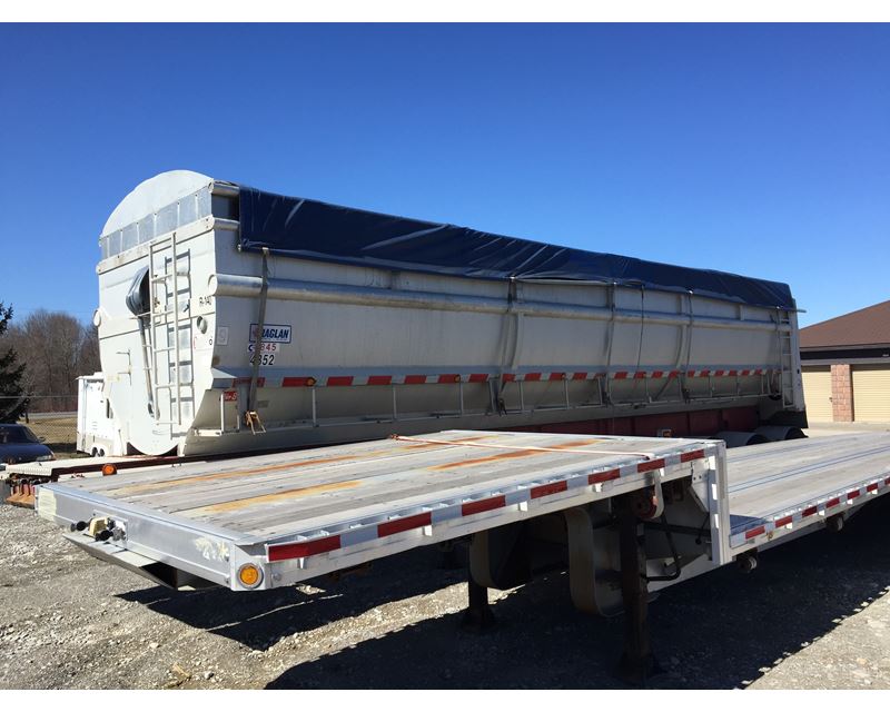 1996 RAGLAN 38ft Quad axle Aluminum box Dump Trailer For Sale Sutton
