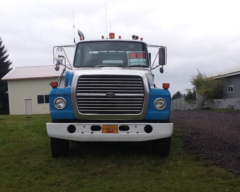 Ford ln 8000 flatbed dump truck #6