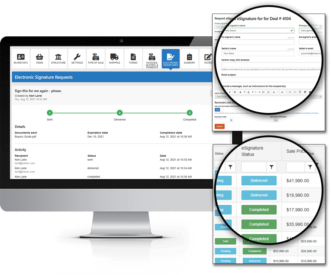 DocuSign Integration Screenshot