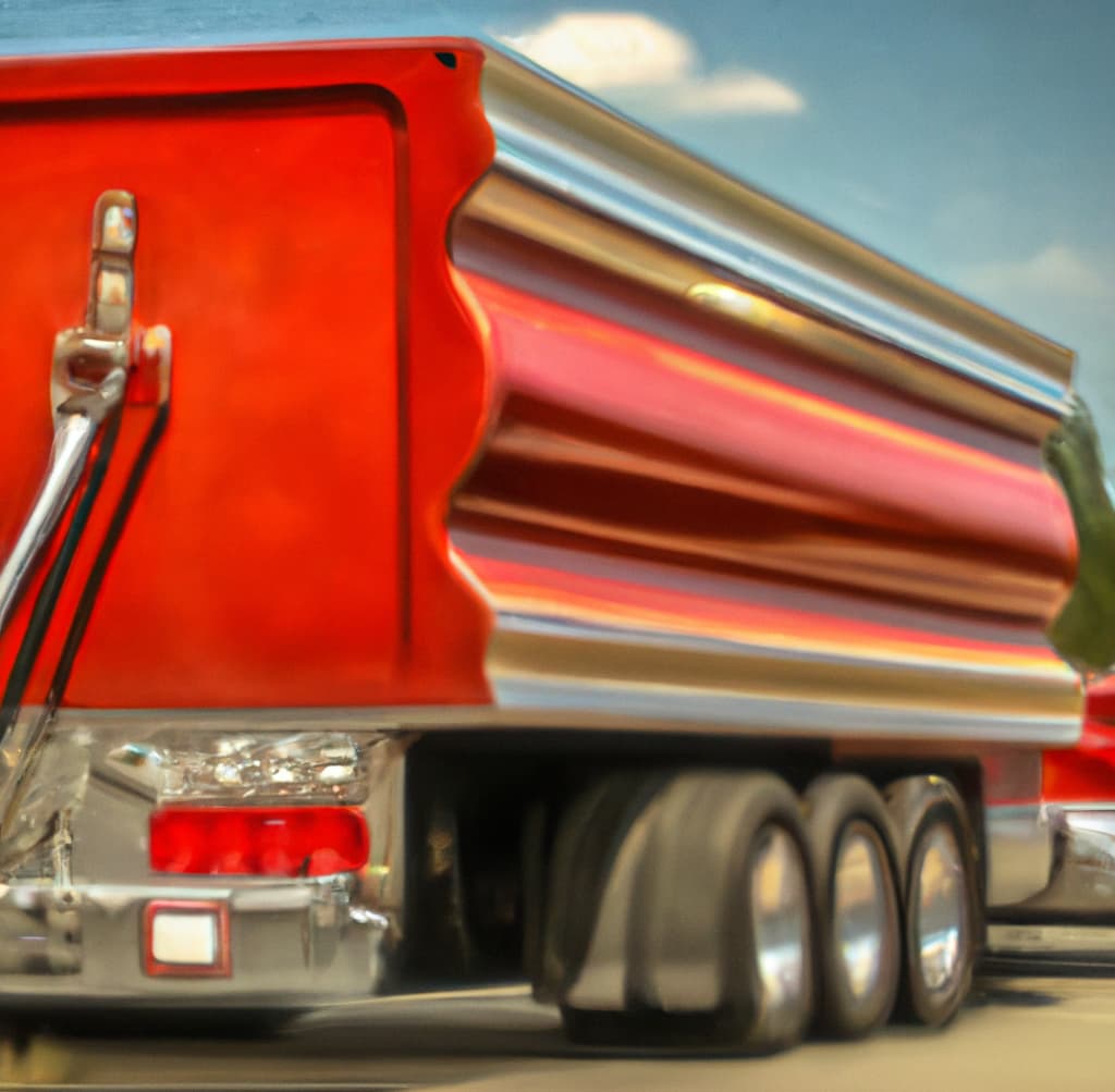 oil painting of truck trailer