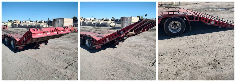 tail load lowboy trailer