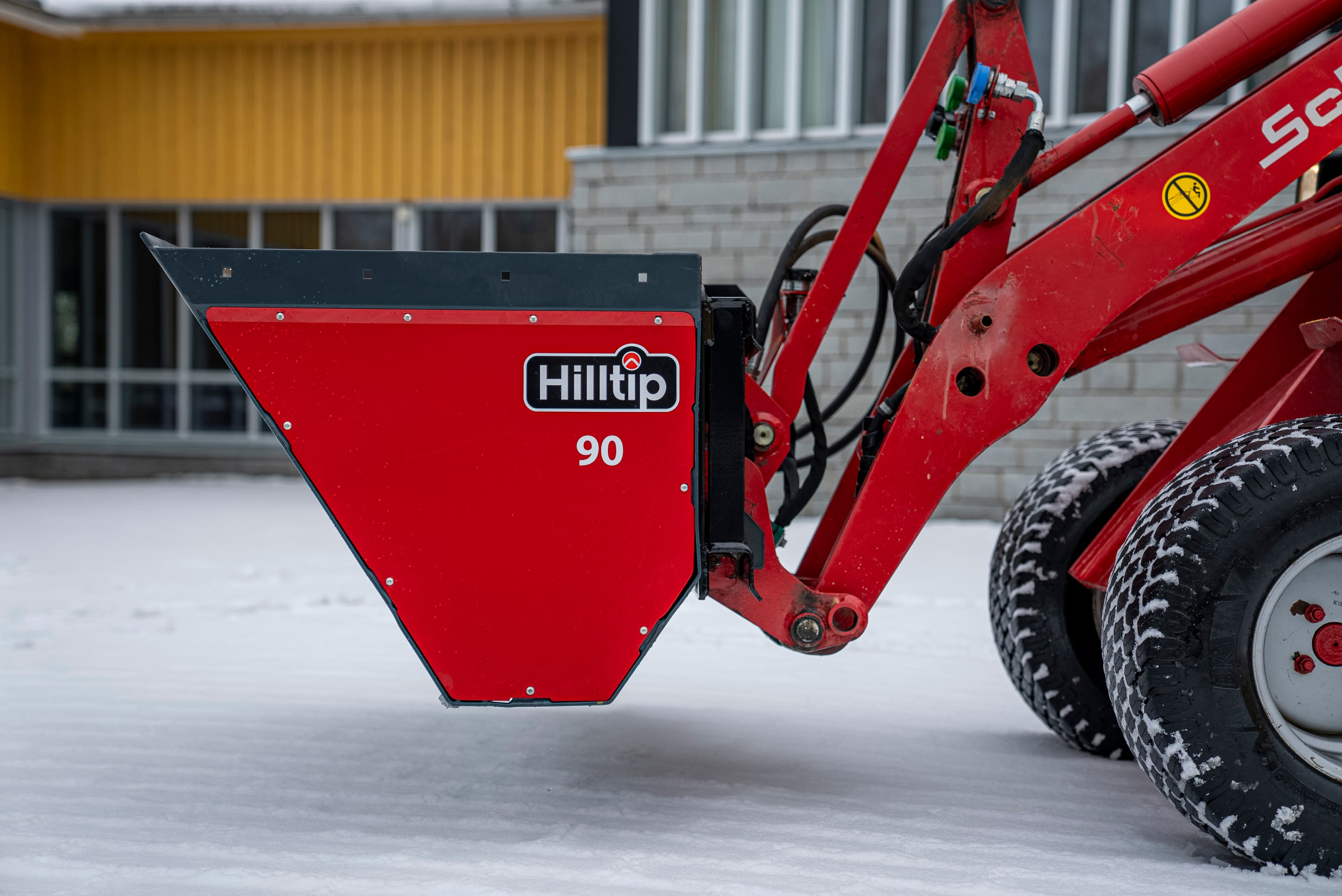 Hilltip IceStriker DSB Salt Spreader Attachment for Heavy Equipment