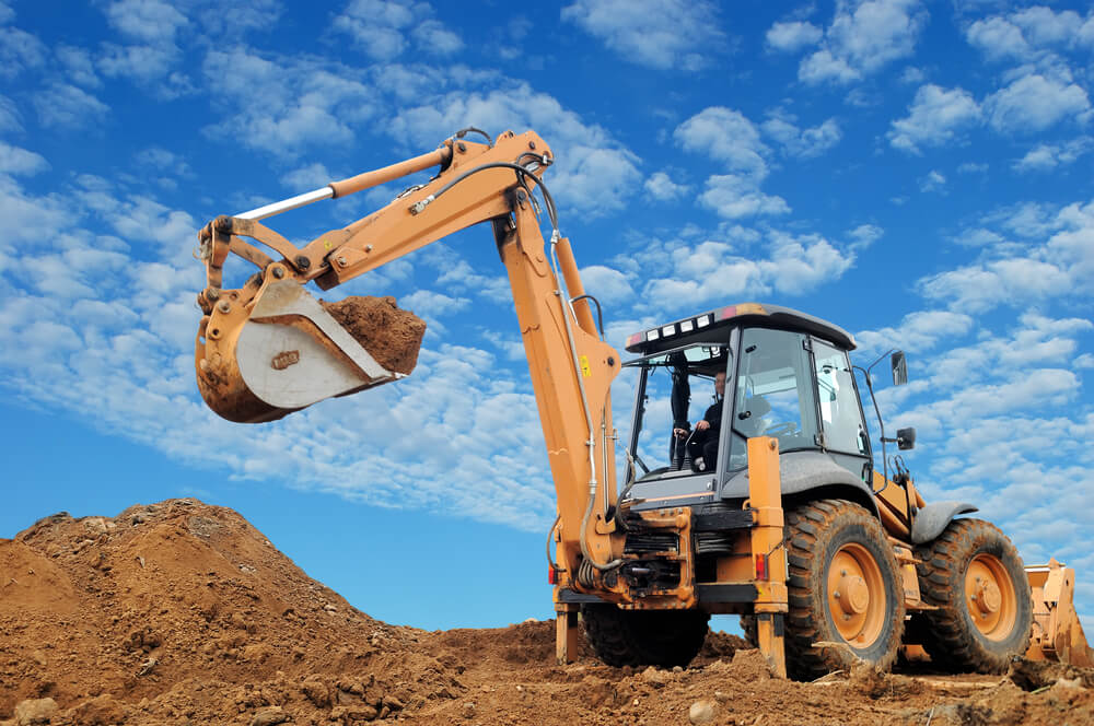 backhoe digging