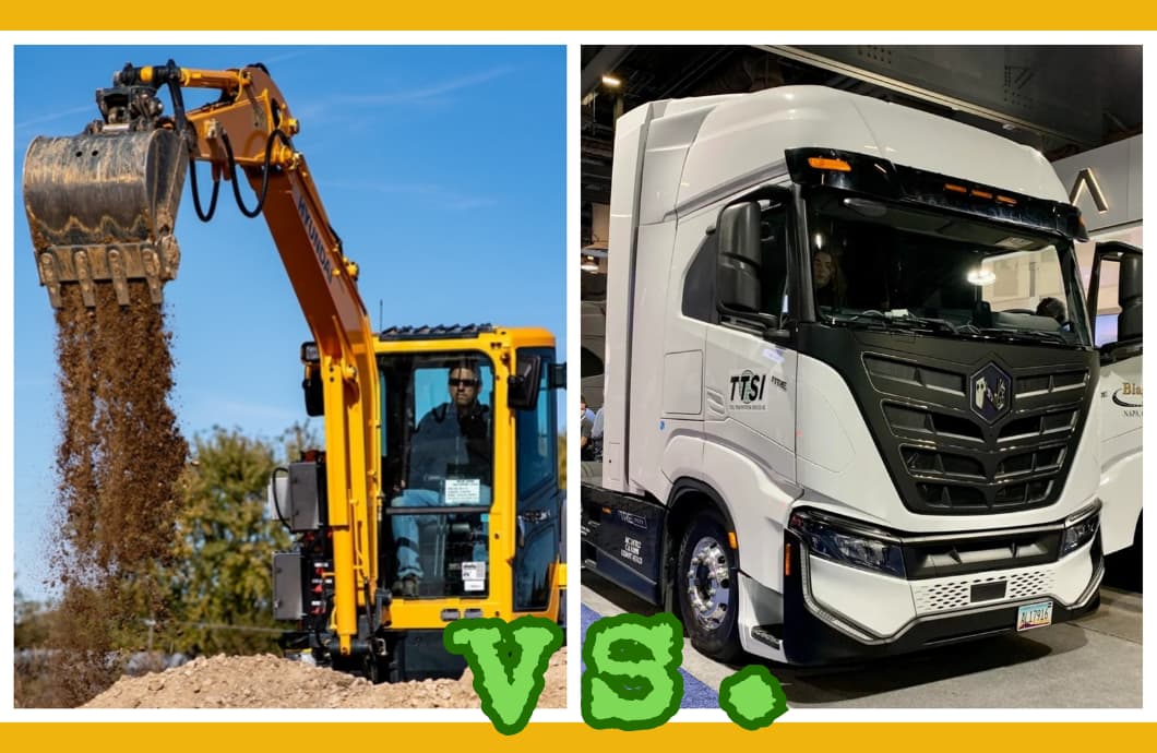 ev construction equipment vs ev semi trucks