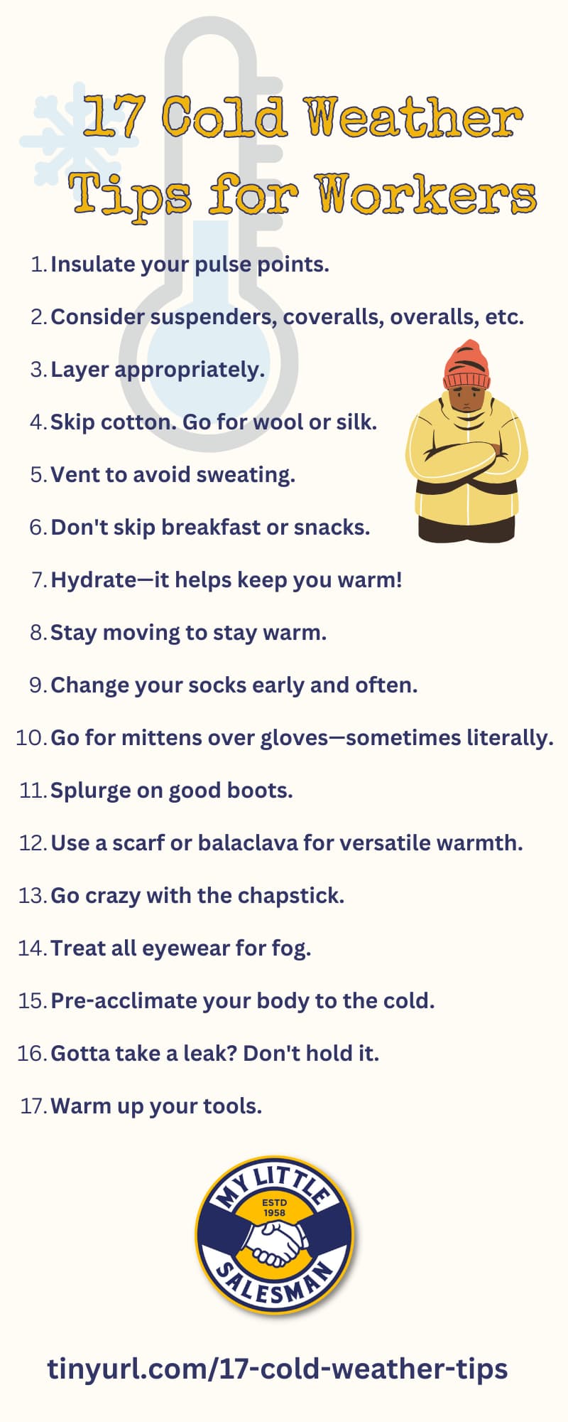 cold weather tips for workers infographic