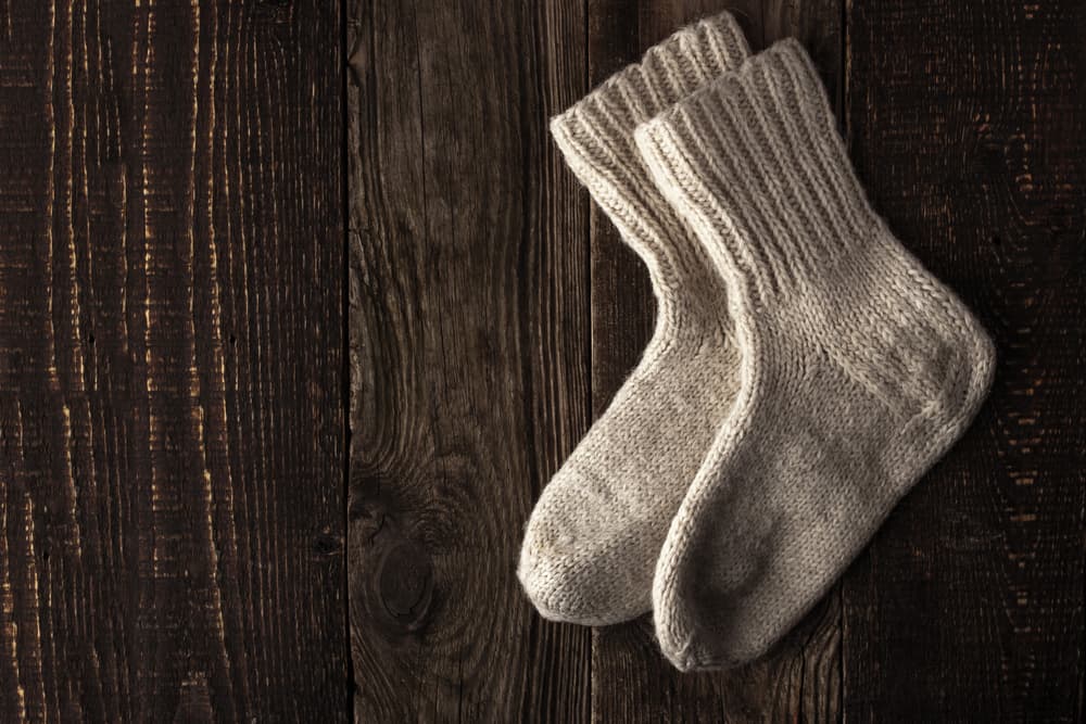 wool socks for working in cold weather