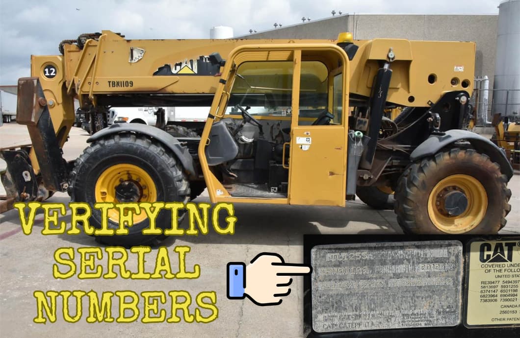 verifying heavy equipment serial numbers before buying