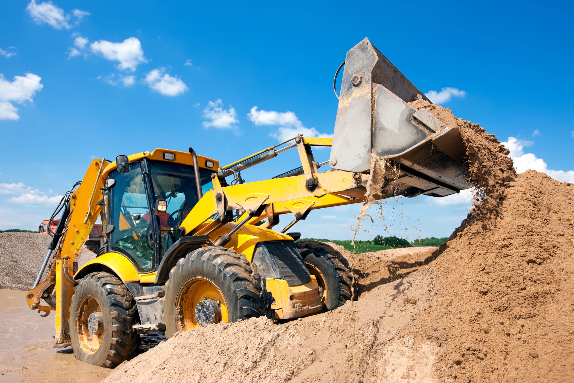 backhoe purchased at heavy equipment auction