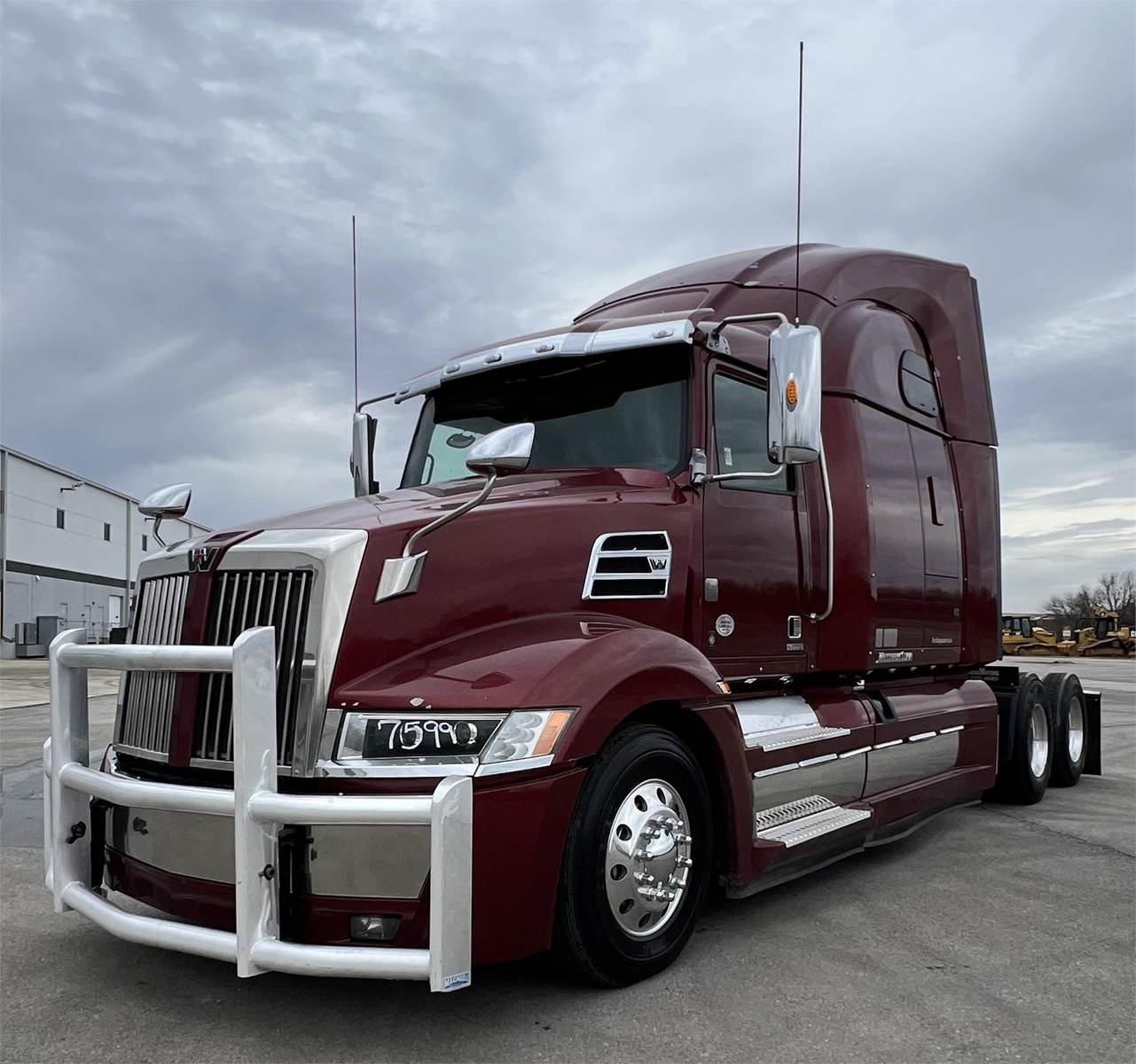 western star semi truck with bull bars