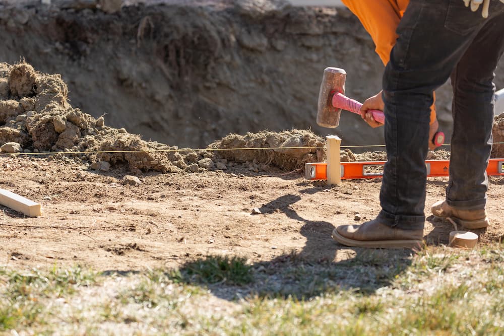 determining slope and grading yard