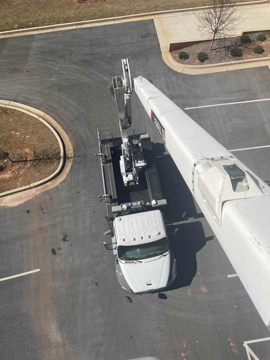 new boom truck from bucket position