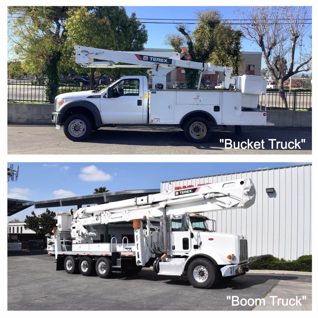 bucket truck vs boom truck