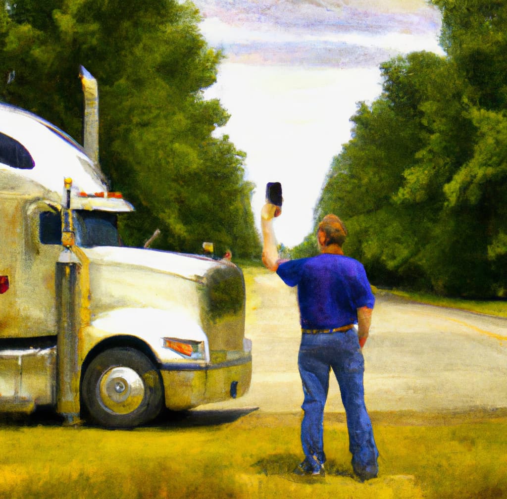 man photographing truck for sale