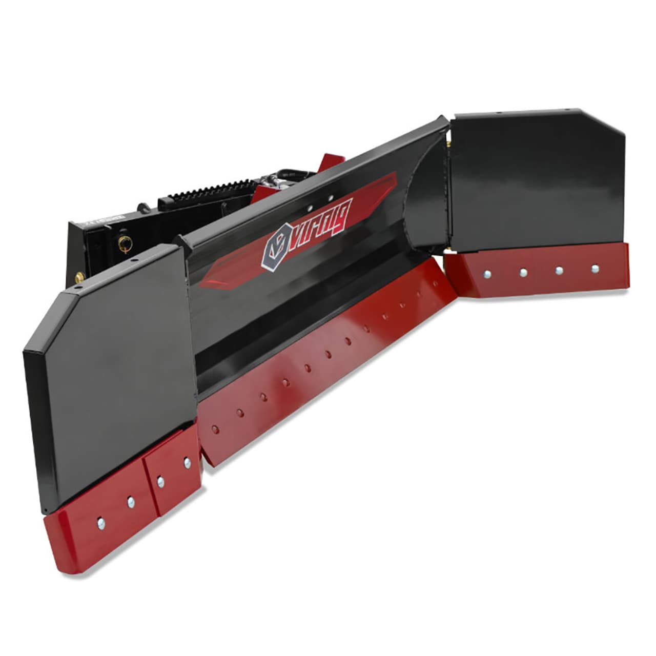 hydraulic angle snow bucket attachment for skid steer loaders
