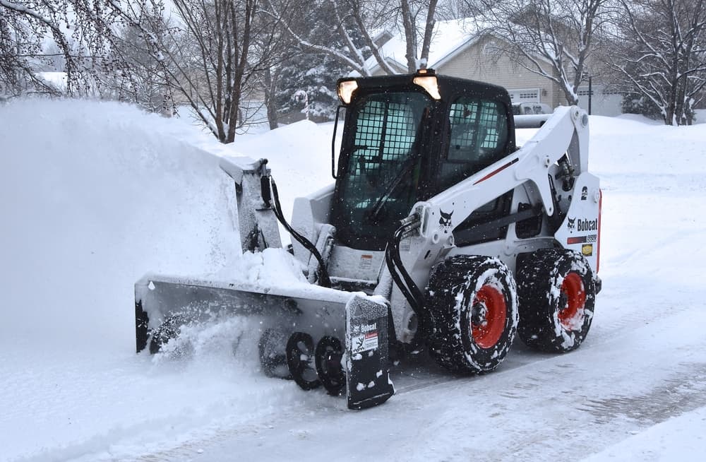skid steer with snow blower attachment