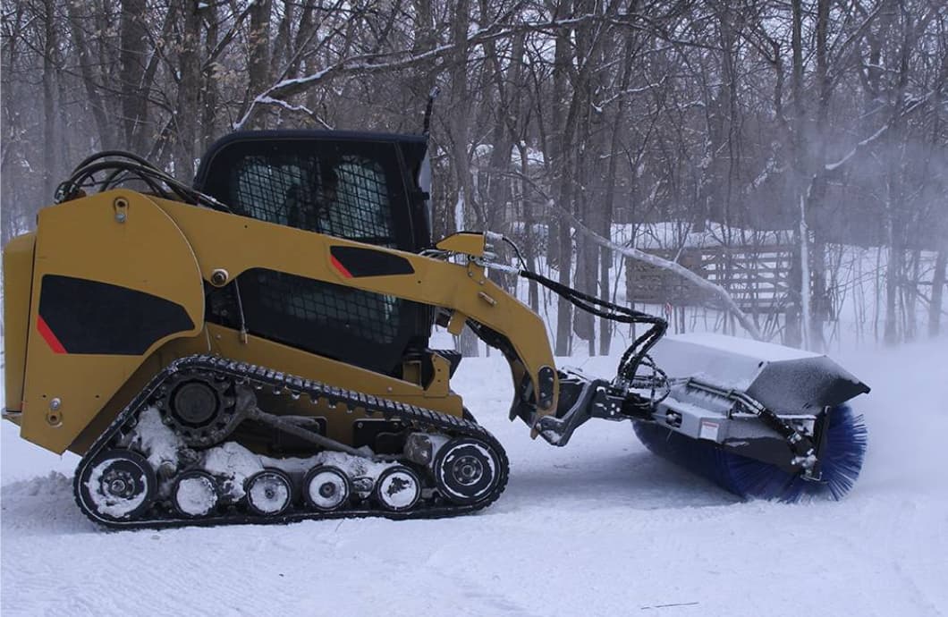 snow broom attachment for compact track loader
