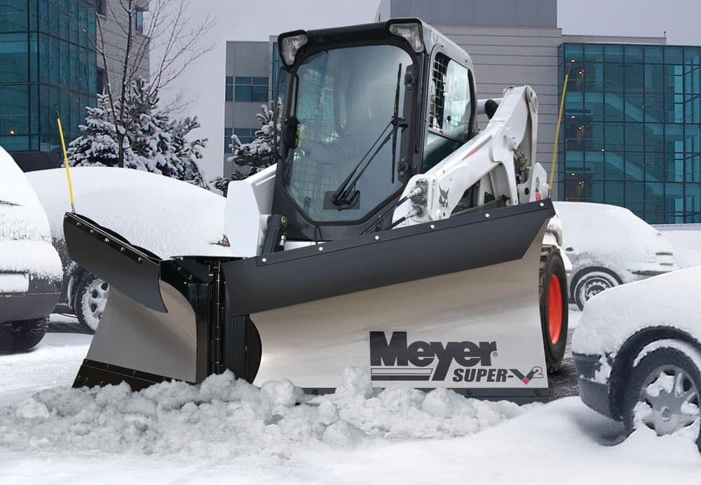 v-blade v-snow attachment for skid steer