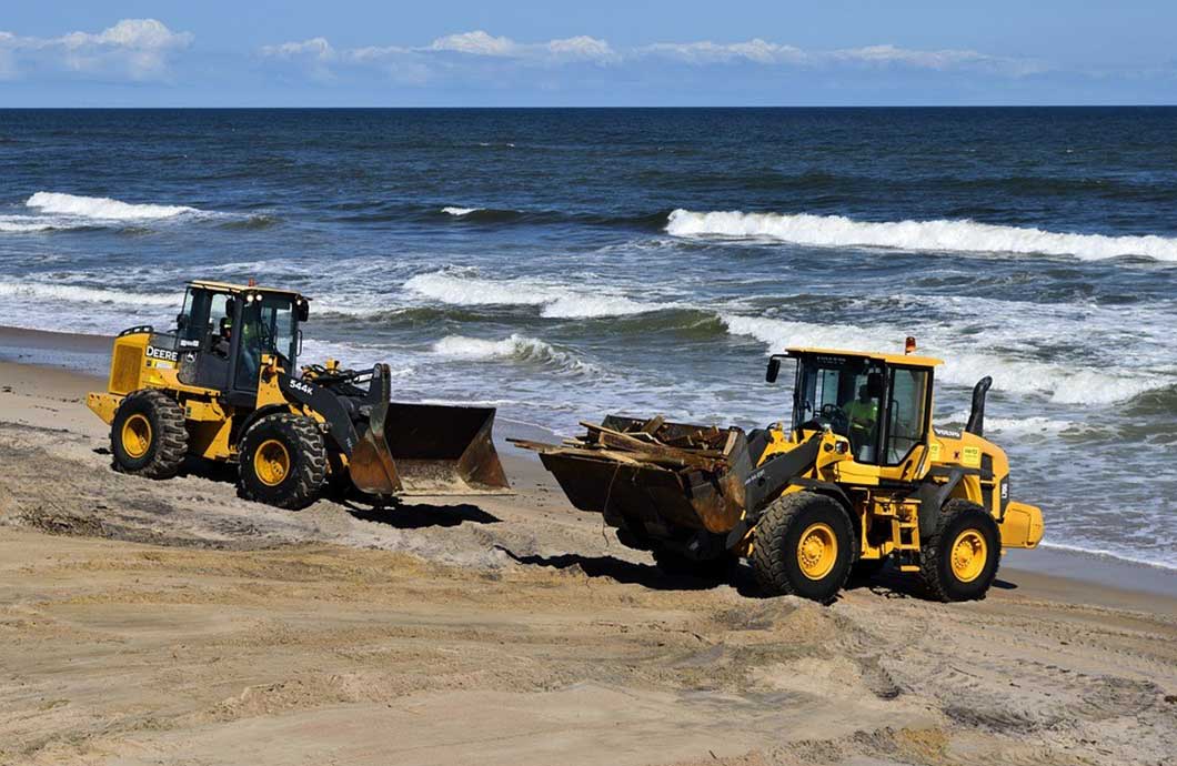 Construction Equipment Working at a Jobsite