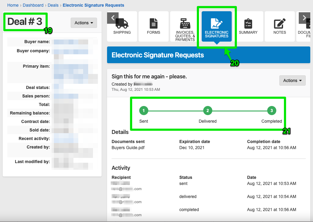 how to integrate docusign with heavy equipment dealership software