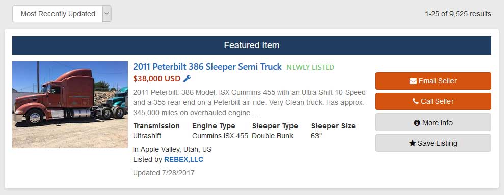 Example featured listing on MyLittleSalesman.com