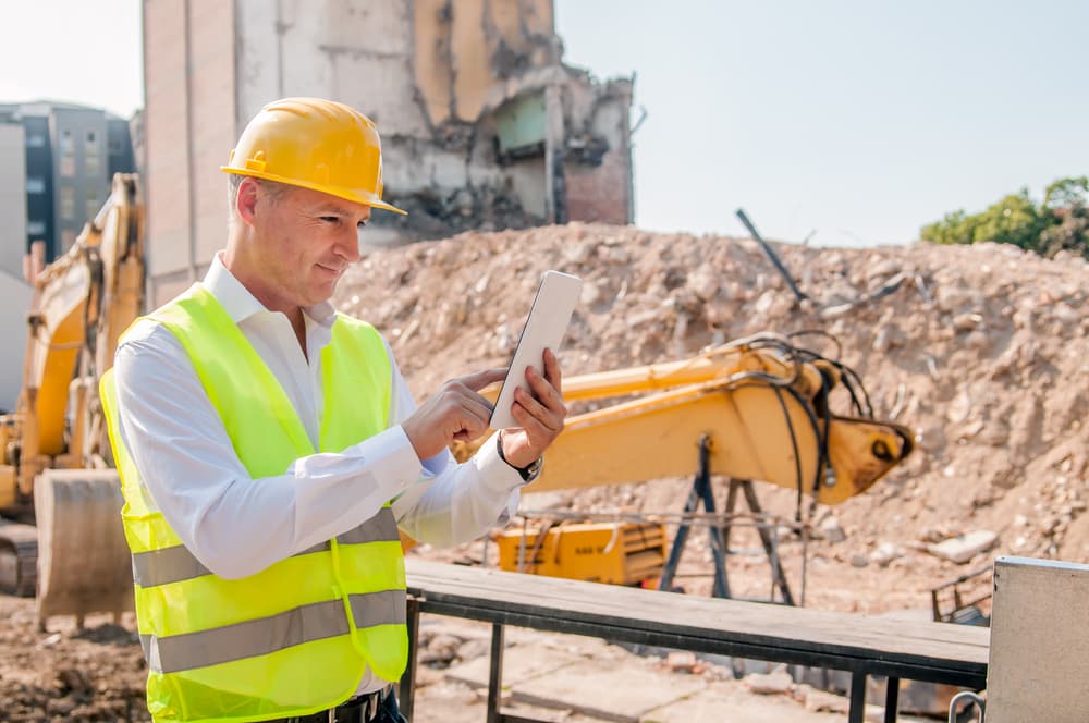 digital management tablet construction site