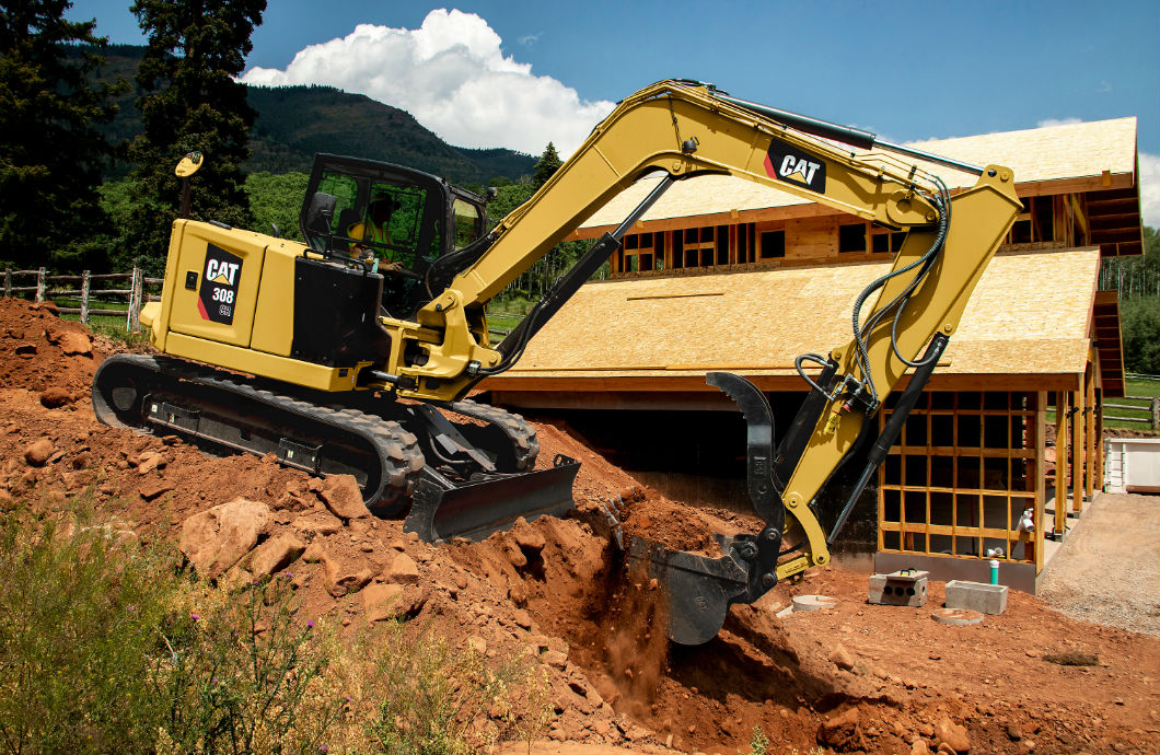 Cat mini excavator