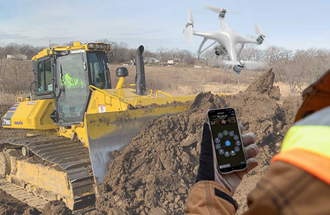 Komatsu Smart Construction Drone And Smart Construction Field