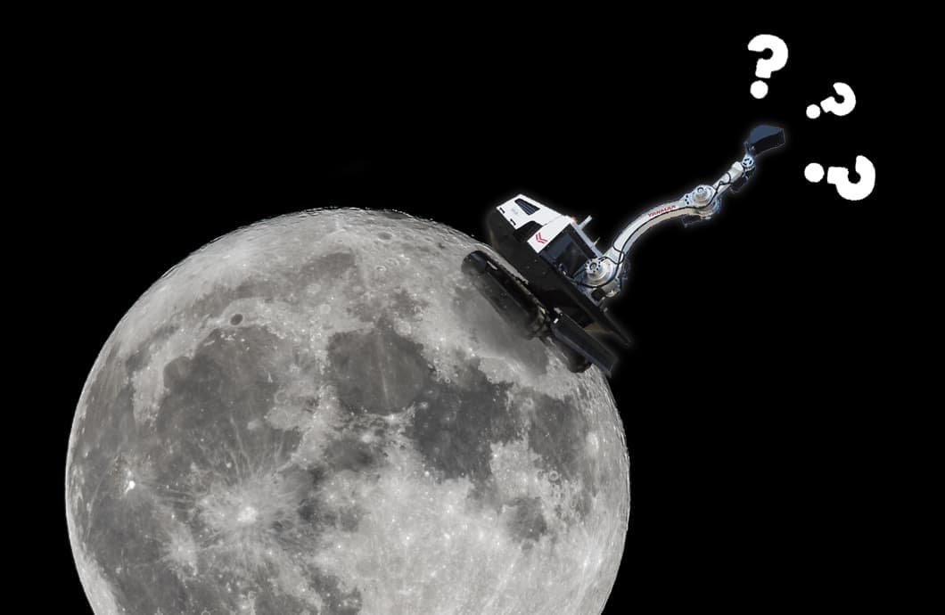 yanmar excavator on the moon